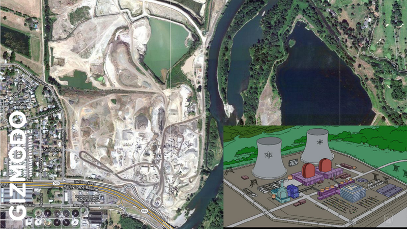 Illustration for article titled What The Simpsons' Springfield Looks Like in Real Life